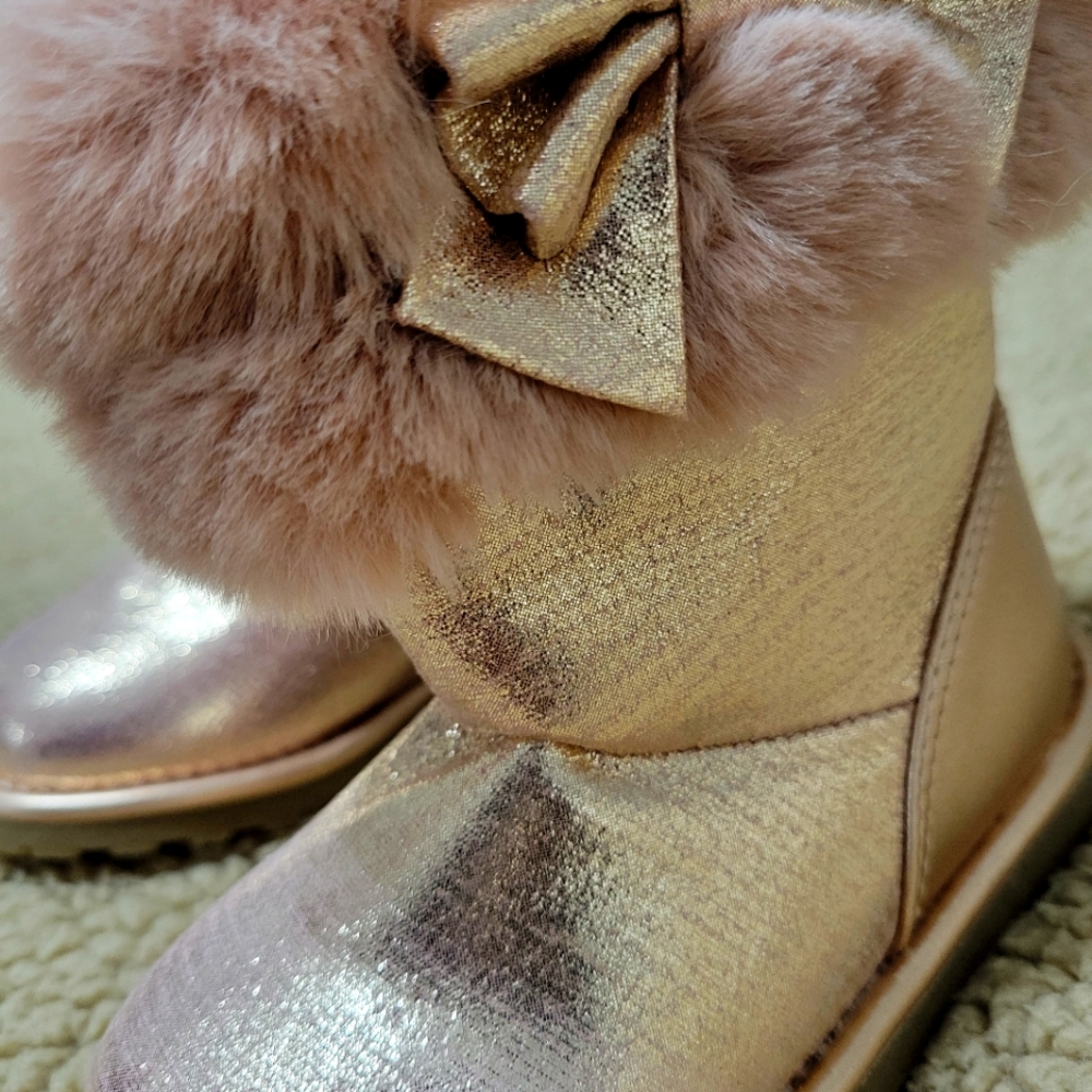 PINK Metallic Toddler Boots